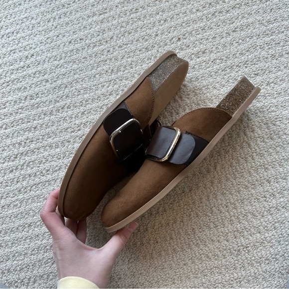 Old Navy Faux Suede Chestnut Clog Shoes Size 8 - Picture 8 of 11